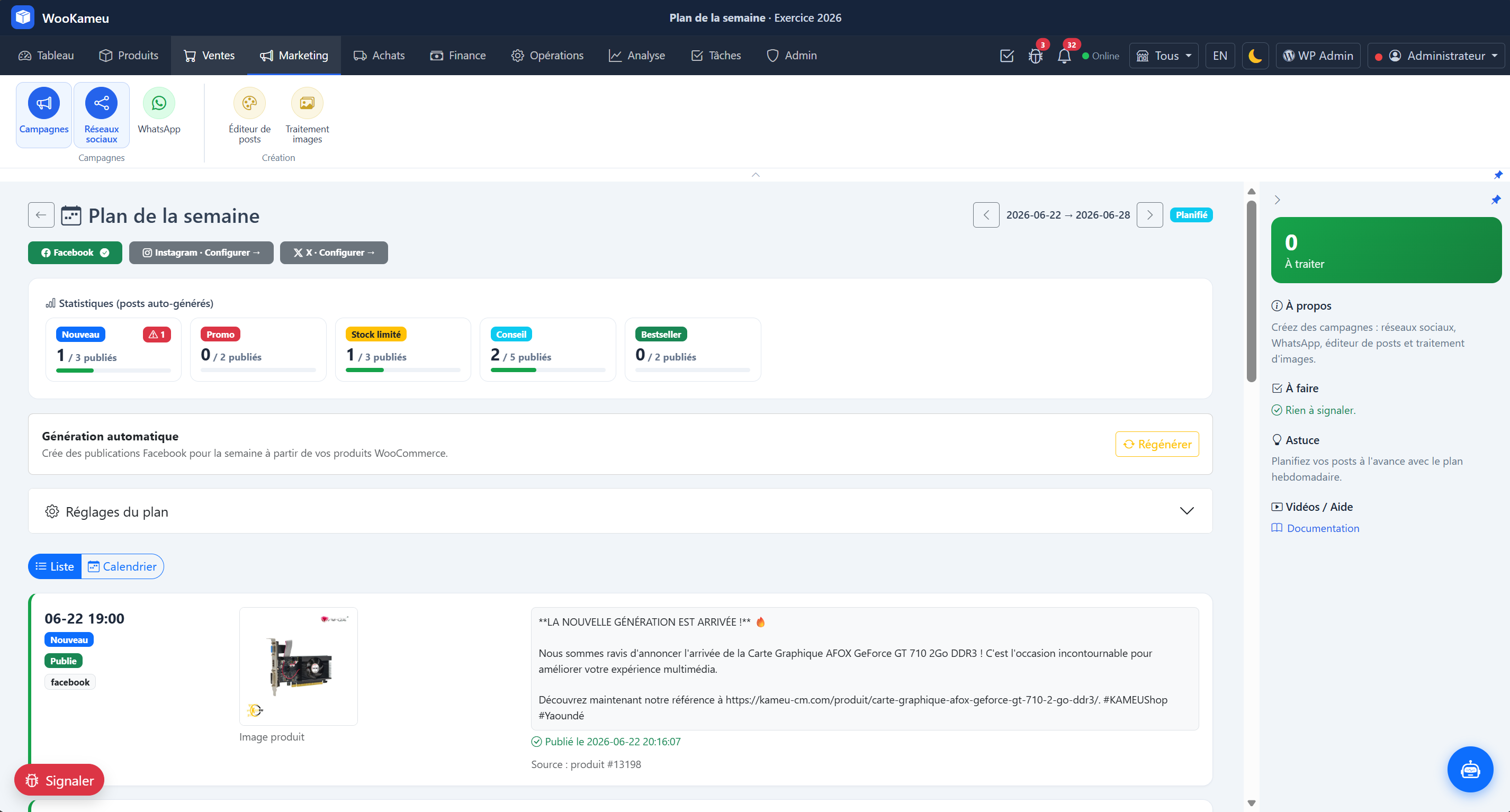 Détail / Formulaire — WooKameu marketing